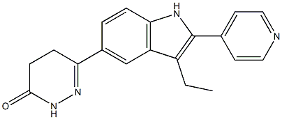 6-[3-Ethyl-2-(4-pyridinyl)-1H-indol-5-yl]-4,5-dihydropyridazin-3(2H)-one,,结构式