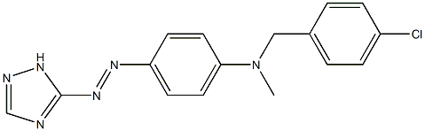 3-[p-[N-(4-クロロベンジル)-N-メチルアミノ]フェニルアゾ]-1H-1,2,4-トリアゾール 化学構造式
