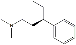 [R,(-)]-N,N-Dimethyl-3-phenyl-1-pentanamine Struktur
