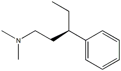 [R,(-)]-N,N-Dimethyl-3-phenyl-1-pentanamine,,结构式