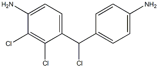(4-Aminophenyl)(2,3-dichloro-4-aminophenyl)chloromethane 结构式