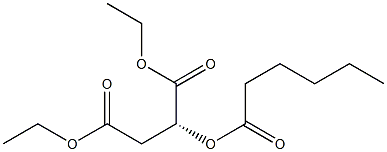 [R,(+)]-2-(Hexanoyloxy)succinic acid diethyl ester Structure