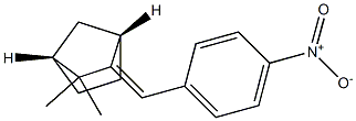 (1S,4R,E)-2-(4-ニトロベンジリデン)-3,3-ジメチルビシクロ[2.2.1]ヘプタン 化学構造式