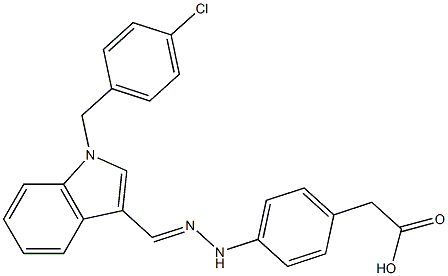  4-[2-[[1-(4-Chlorobenzyl)-1H-indol-3-yl]methylene]hydrazino]benzeneacetic acid