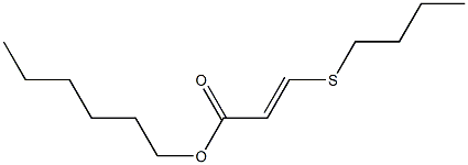 3-(Butylthio)acrylic acid hexyl ester Structure