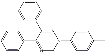 2-(4-メチルフェニル)-5,6-ジフェニル-2,3-ジヒドロ-1,2,4-トリアジン 化学構造式