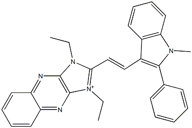 1,3-Diethyl-2-[2-(1-methyl-2-phenyl-1H-indol-3-yl)ethenyl]-1H-imidazo[4,5-b]quinoxalin-3-ium