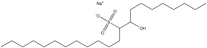 9-Hydroxydocosane-10-sulfonic acid sodium salt 结构式