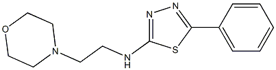 2-(2-モルホリノエチルアミノ)-5-フェニル-1,3,4-チアジアゾール 化学構造式