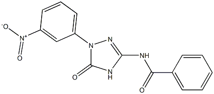 N-[[1-(3-Nitrophenyl)-4,5-dihydro-5-oxo-1H-1,2,4-triazol]-3-yl]benzamide 结构式