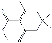 3,5,5-Trimethyl-1-oxo-2-cyclohexene-2-carboxylic acid methyl ester,,结构式