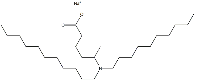 5-(ジウンデシルアミノ)ヘキサン酸ナトリウム 化学構造式