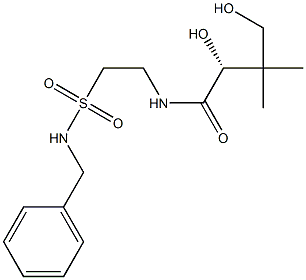 [R,(+)]-N-[2-(Benzylsulfamoyl)ethyl]-2,4-dihydroxy-3,3-dimethylbutyramide Structure