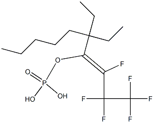 Phosphoric acid diethyl[(E)-1-hexyl-2,3,3,4,4,4-hexafluoro-1-butenyl] ester Structure
