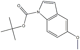 1-(tert-Butoxycarbonyl)-5-methoxy-1H-indole,,结构式