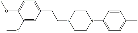 1-(3,4-Dimethoxyphenethyl)-4-(p-tolyl)piperazine Struktur
