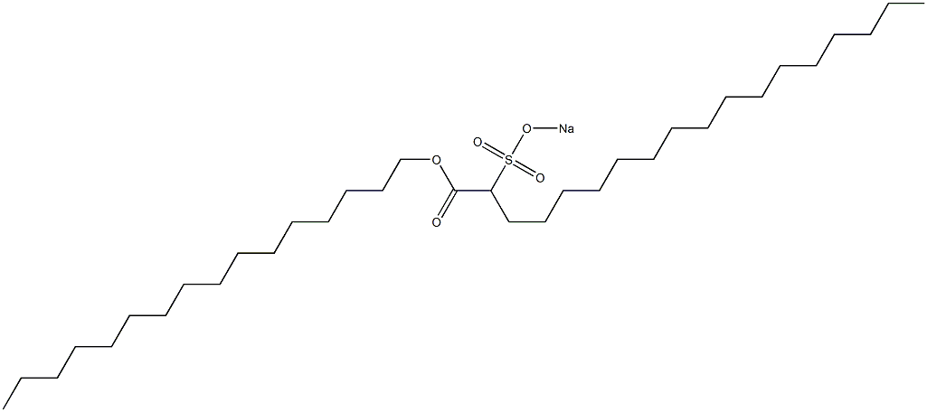 2-(Sodiosulfo)octadecanoic acid hexadecyl ester Structure