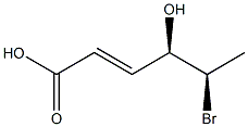 (2E,4R,5R)-5-Bromo-4-hydroxy-2-hexenoic acid Structure