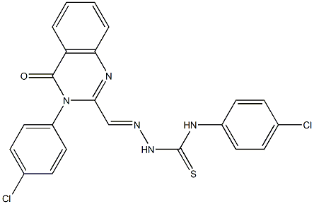 3-(4-Chlorophenyl)-2-[[[(p-chlorophenyl)amino]thiocarbonylamino]iminomethyl]quinazolin-4(3H)-one Struktur