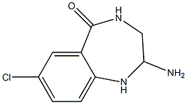 2-Amino-7-chloro-2,3,4,5-tetrahydro-1H-1,4-benzodiazepin-5-one Structure