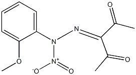 3-[2-Nitro-2-(2-methoxyphenyl)hydrazono]pentane-2,4-dione Structure