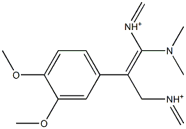 3-Dimethylamino-2-(3,4-dimethoxyphenyl)-2-propene-1-(dimethyliminium) 结构式