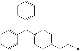 2-[4-(Diphenylmethyl)-1-piperazinyl]ethanol Struktur