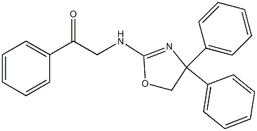 2-[(フェニルカルボニルメチル)アミノ]-4,4-ジフェニル-2-オキサゾリン 化学構造式