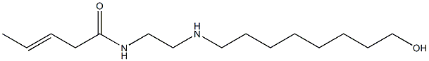 N-[2-[(8-ヒドロキシオクチル)アミノ]エチル]-3-ペンテンアミド 化学構造式