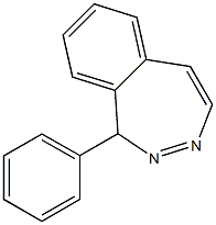 1-フェニル-1H-2,3-ベンゾジアゼピン 化学構造式
