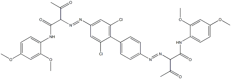 4,4'-Bis[[1-(2,4-dimethoxyphenylamino)-1,3-dioxobutan-2-yl]azo]-2,6-dichloro-1,1'-biphenyl