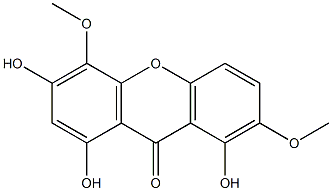 1,3,8-Trihydroxy-4,7-dimethoxyxanthone,,结构式