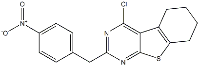 4-Chloro-5,6,7,8-tetrahydro-2-(4-nitrobenzyl)[1]benzothieno[2,3-d]pyrimidine Structure