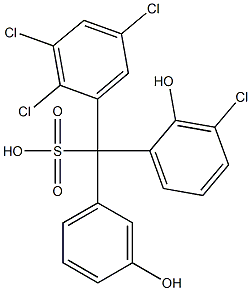 (3-Chloro-2-hydroxyphenyl)(2,3,5-trichlorophenyl)(3-hydroxyphenyl)methanesulfonic acid 结构式