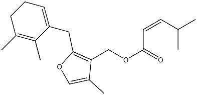 4-Methyl-2-[(2,3-dimethyl-2,6(1)-cyclohexadien-1-yl)methyl]-3-[[[(Z)-4-methyl-2-pentenoyl]oxy]methyl]furan