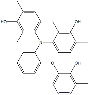 N,N-Bis(3-hydroxy-2,4-dimethylphenyl)-2-(2-hydroxy-3-methylphenoxy)benzenamine Structure