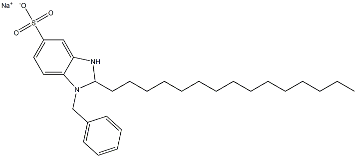 1-Benzyl-2,3-dihydro-2-pentadecyl-1H-benzimidazole-5-sulfonic acid sodium salt|