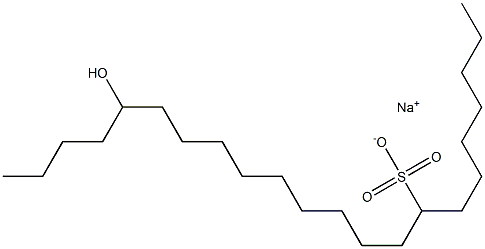 18-ヒドロキシドコサン-8-スルホン酸ナトリウム 化学構造式