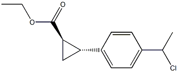 (1R,2R)-2-[4-(1-Chloroethyl)phenyl]cyclopropane-1-carboxylic acid ethyl ester Structure