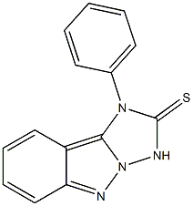 1-Phenyl-1H-[1,2,4]triazolo[1,5-b]indazole-2(3H)-thione 结构式