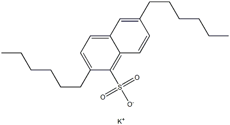 2,6-Dihexyl-1-naphthalenesulfonic acid potassium salt Struktur