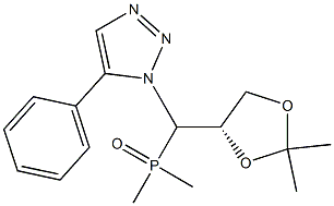 [(S)-(2,2-Dimethyl-1,3-dioxolan-4-yl)(5-phenyl-1H-1,2,3-triazol-1-yl)methyl]dimethylphosphine oxide Struktur