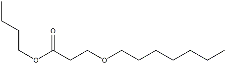 3-(ヘプチルオキシ)プロピオン酸ブチル 化学構造式
