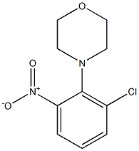 2-モルホリノ-3-クロロ-1-ニトロベンゼン 化学構造式