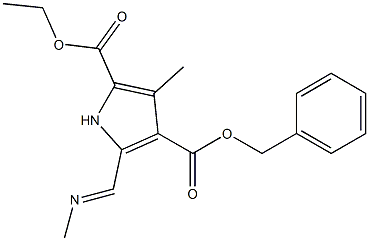 5-Methyliminomethyl-3-methyl-1H-pyrrole-2,4-dicarboxylic acid 2-ethyl 4-benzyl ester