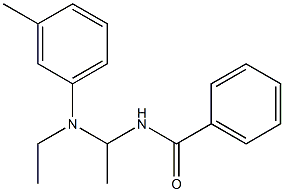 N-エチル-N-[1-(ベンゾイルアミノ)エチル]-3-メチルアニリン 化学構造式