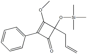 3-Methoxy-4-(trimethylsilyloxy)-2-phenyl-4-(2-propenyl)-2-cyclobuten-1-one Structure