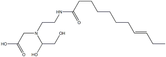 N-(1,2-Dihydroxyethyl)-N-[2-(8-undecenoylamino)ethyl]aminoacetic acid,,结构式