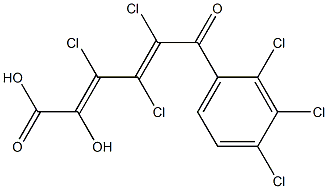 (2E,4E)-2-Hydroxy-3,4,5-trichloro-6-oxo-6-(2,3,4-trichlorophenyl)-2,4-hexadienoic acid Structure