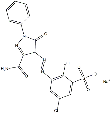 5-Chloro-3-[[3-(aminocarbonyl)-4,5-dihydro-5-oxo-1-phenyl-1H-pyrazol-4-yl]azo]-2-hydroxybenzenesulfonic acid sodium salt